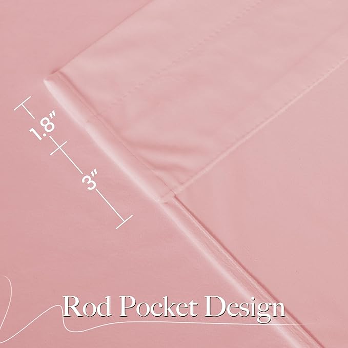 NICETOWN Baby Pink Velvet Curtains 96 inch Length, Room Darkening Thermal