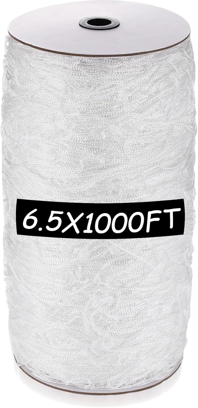 Berlune 6.5 x 1000 ft Trellis Netting Roll Soft Mesh Nylon Heavy Duty Garden Trellis Netting Bulk for Climbing Plants, Grape Racks, Growing Support Bean, Pea, Tomatoes