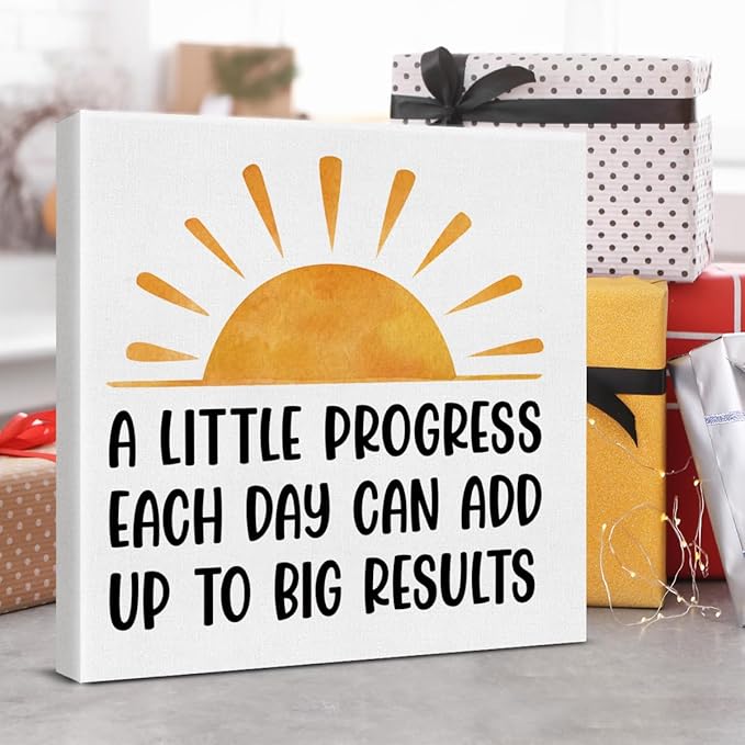 Inspirational Office Wall Art Decor, Motivational Add Up to Big Results