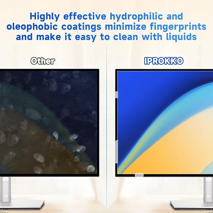IPROKKO 【2 Pack】 24 inch Anti-Blue Light monitor Screen Protector for 16:9 Widescreen,Removable Anti Glare Blue Light Blocking Screen Filter,LED PC Anti-UV Eye Protection Filter Film