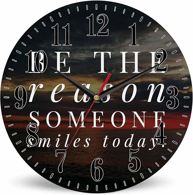 Mxocom Faith Quote Wall Clock Motivational and Inspirational Quote About Life