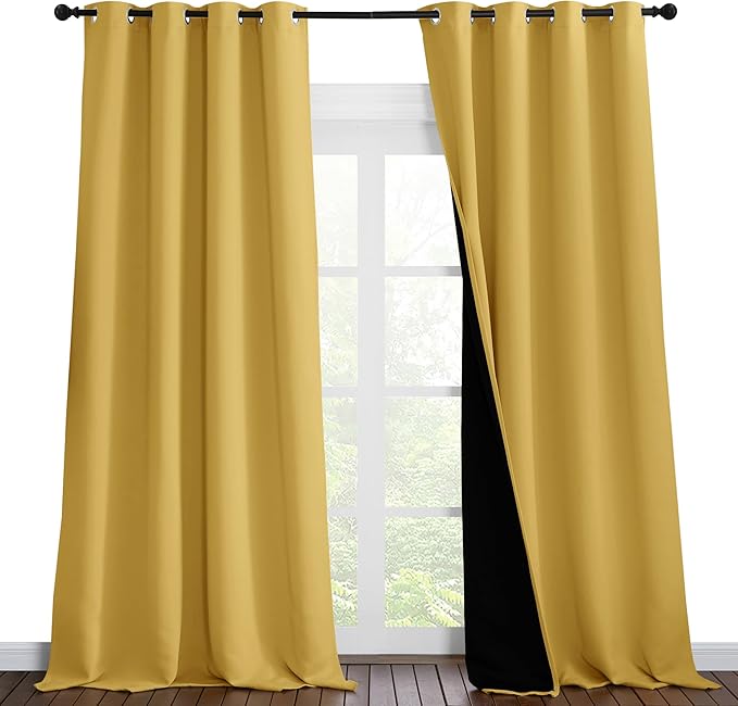 NICETOWN 100% Blackout Blinds, 52 inches x 120 inches, Laundry Room Decor