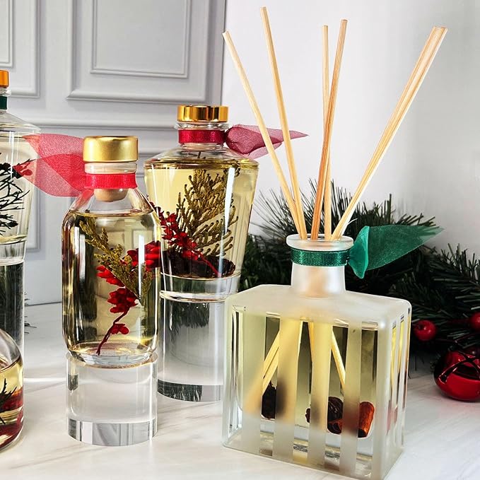 LOVSPA Reed Diffuser Set, Sage & Lemongrass Scented Oil Diffuser with Sticks, Home Fragrance Accessories for Bathroom Shelf Decor, Aroma Diffusers for Home or Office Desk, USA Made