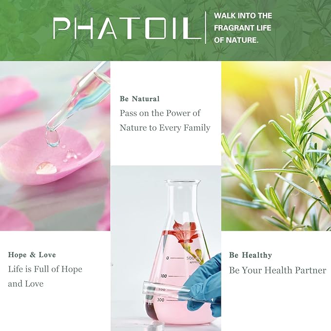 PHATOIL 100ML Sandalwood Essential Oil, Pure Aromatherapy Essential Oils for Diffuser, Humidifier, Relax, Scented Oils for Soap, Candle Making, Huge 3.38fl.oz Bottle