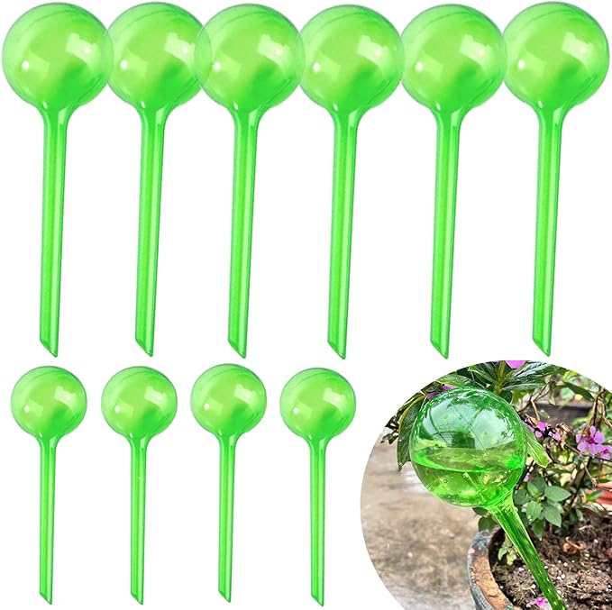 MOONSOUND Plant Watering Dispenser, 10Pcs Plant Watering Devices, Premium Plant Automatic Waterer, Indoor Outdoor Plant Self Watering Spikes, Pot Flower Self Watering Bulbs