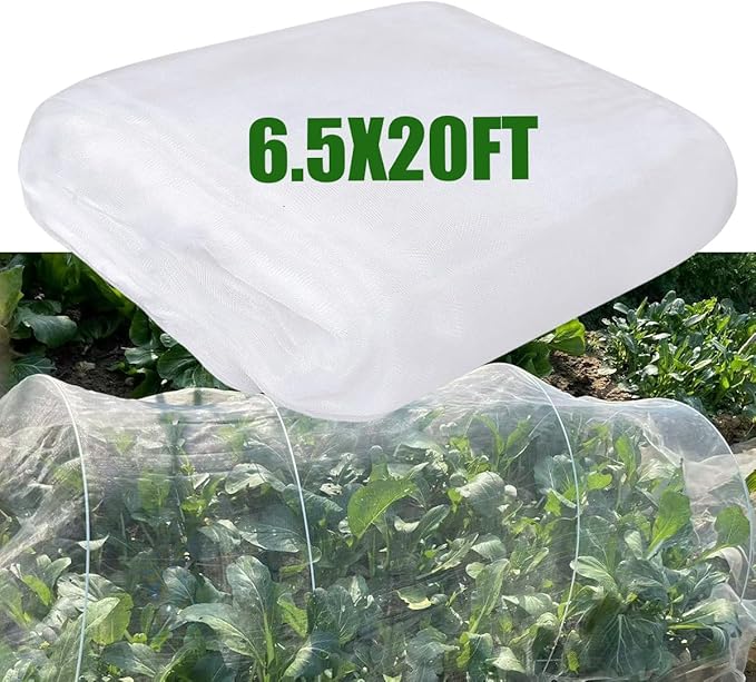 Gardtree Garden Mesh Netting, 6.5x20 FT Insect Netting for Raised Beds Mosquito Net Plant Garden Bed Covers Bird Net Protection Pest Barrier for Vegetable Fruits Crops Greenhouse