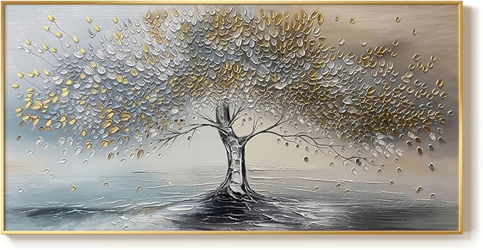 Large Gold Framed Tree of Life Wall Art