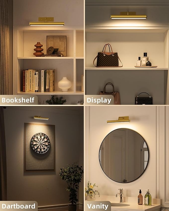 EZVALO 13in Wireless Picture Lights, 4000mAh Rechargeable Art Light