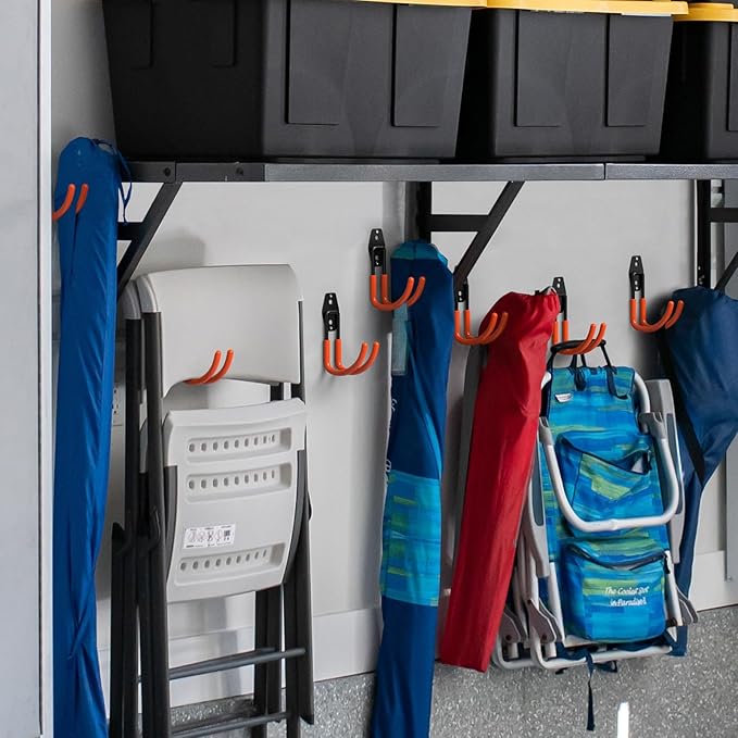 32 Pack Garage Hooks with Anti-Slip Coating Heavy Duty Wall Mount Hooks