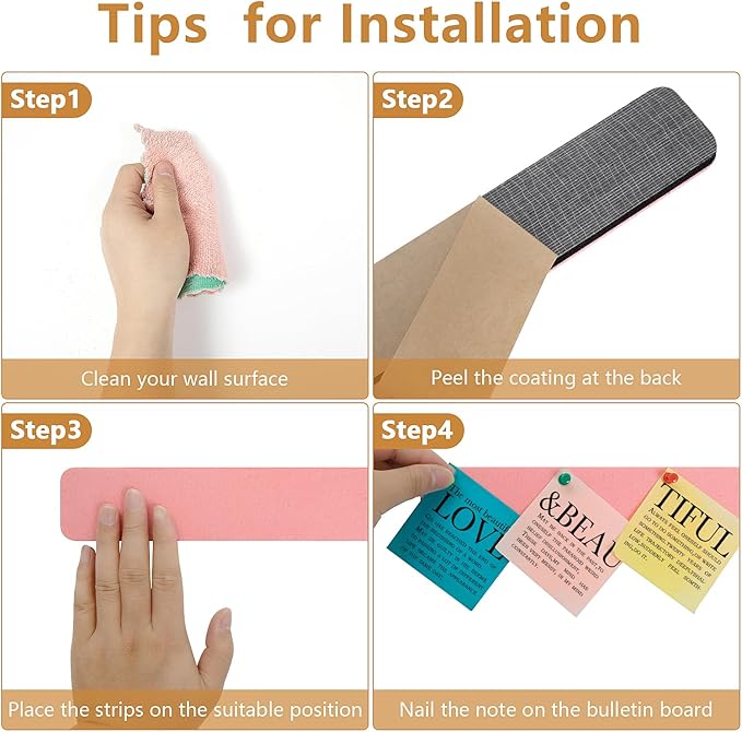 Felt Pin Board Bar Strips Bulletin Board