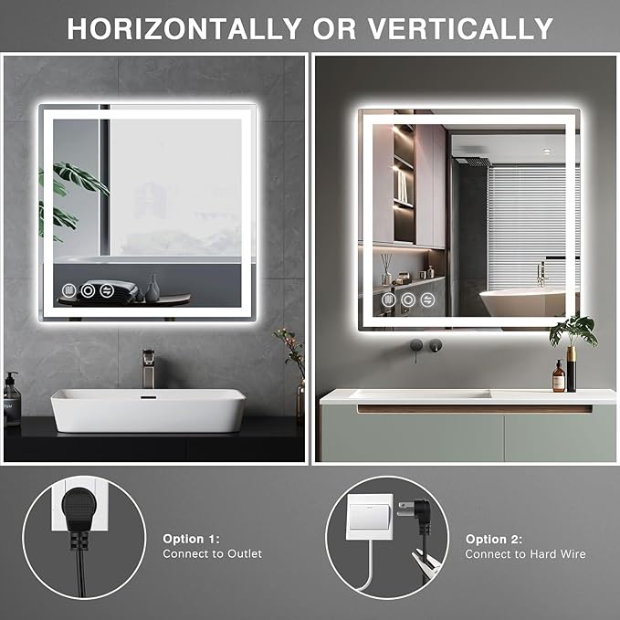 Memobarco LED Bathroom Mirror 24"x 24"