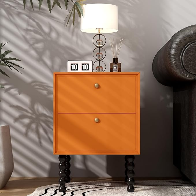 FUKU MON Vibrant Orange Peel and Stick Wallpaper 24" x 394" Solid Matte Contact