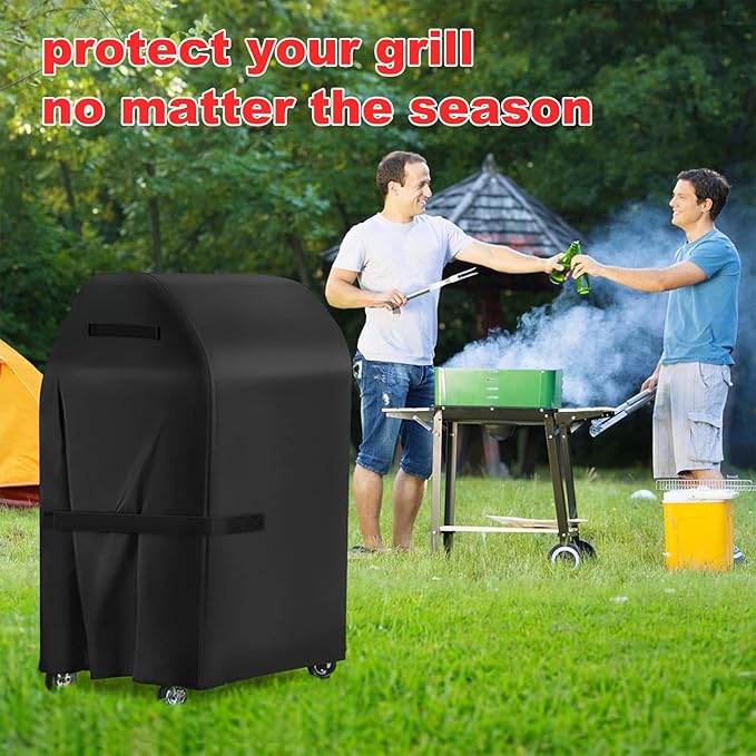 Grill Cover, Small 32-Inch BBQ Grill Cover Heavy Duty Waterproof UV Resistant Tear Resistant for Outdoor Grill, Fit for Nexgrill Brinkmann Weber Char-Broil