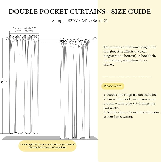 NICETOWN Blue Velvet Curtains 84 inches