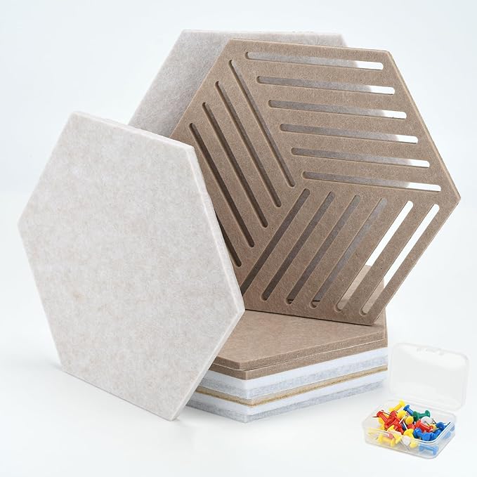Acoustic Felt Bulletin Board Tiles Self-Adhesive Sound Absorbing Wall Panels