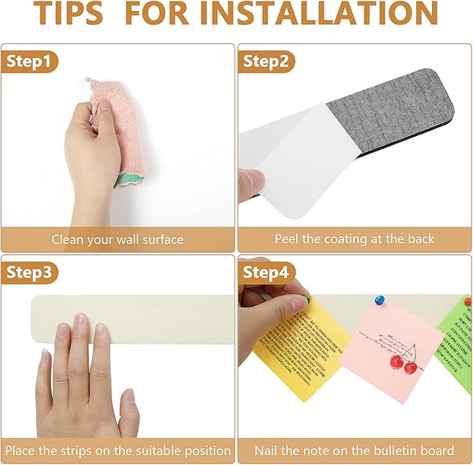Felt Pin Board Bar Strips Bulletin Board