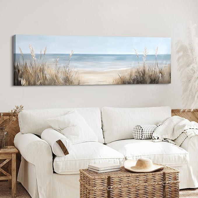 Large Abstract Ocean Wall Art Beach Picture Coastal Room Decor Seaside