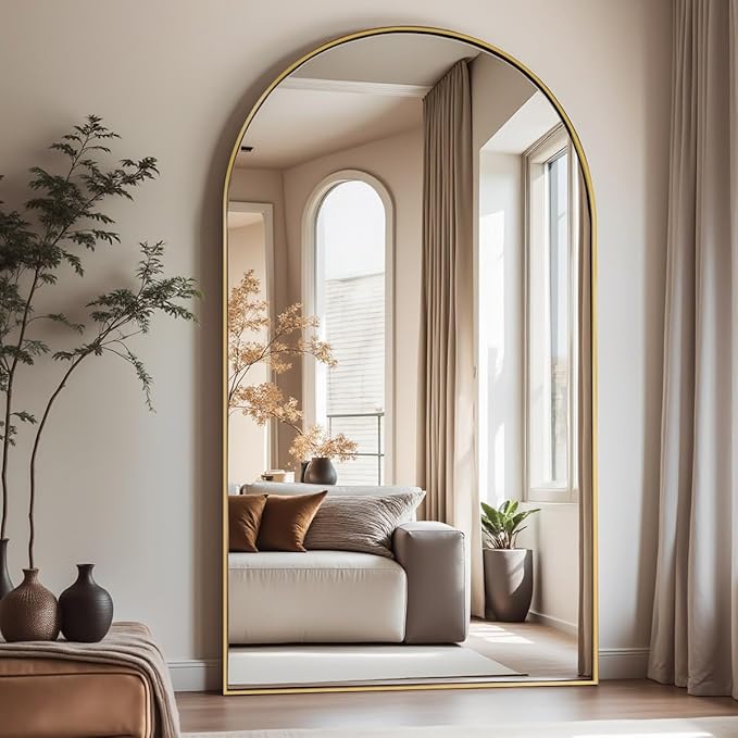 DMWOODFL Large Arched Full Length Mirror