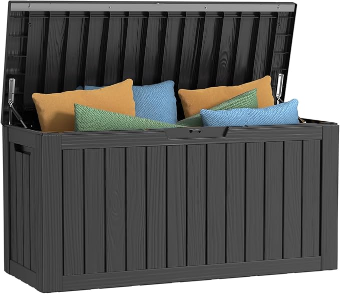 80 Gallon Outdoor Storage Box â Waterproof Deck Box for Garden & Patio,Black
