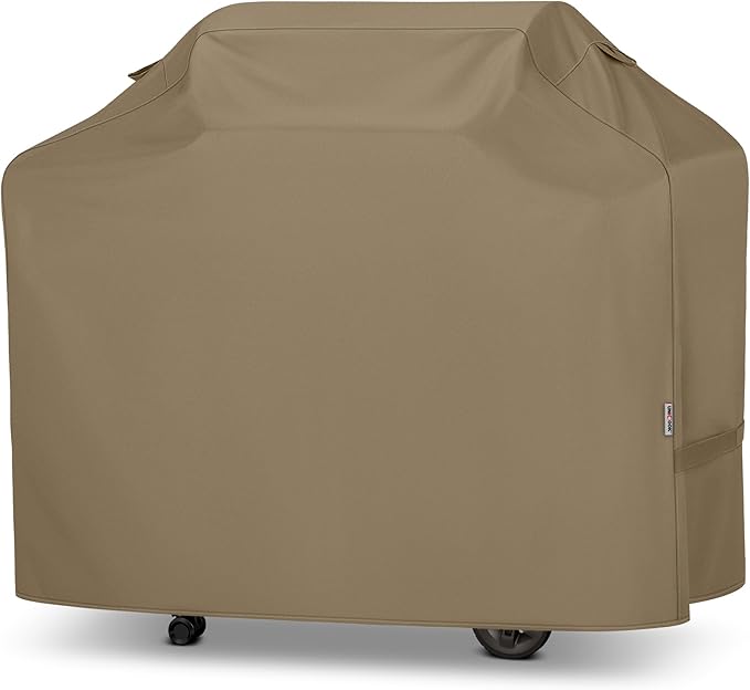 Unicook Grill Cover 60 Inch, Heavy Duty Waterproof Gas Grill Cover for Outside, Fade Resistant Barbecue Protector with Sealed Seam, Fits Weber Char-Broil Nexgrill BBQs up to 58" Wideï¼Neutral Taupe