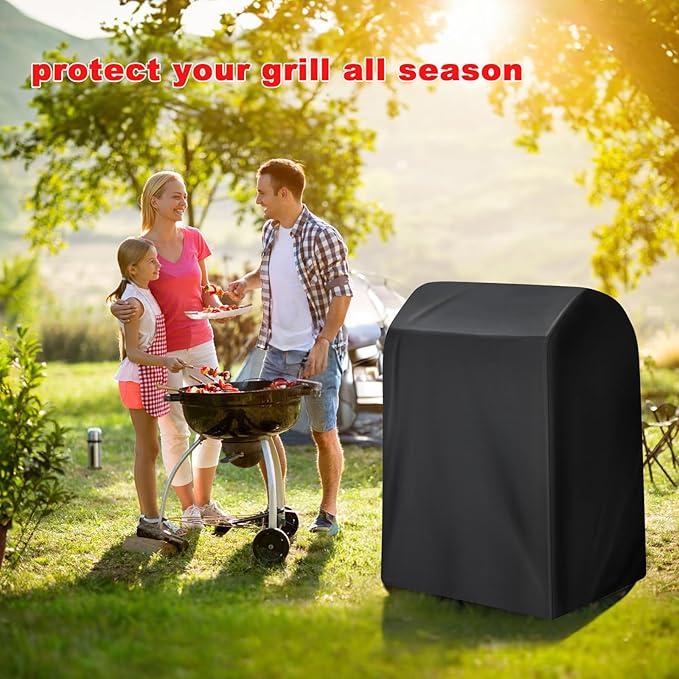 Grill Cover, Small 32-Inch Waterproof UV Resistant Heavy Duty BBQ Grill Cover for Outdoor Grill, Fit for Nexgrill Brinkmann Weber Char-Broil and More