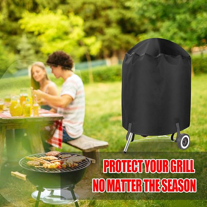 Grill Cover, 22 inch BBQ Gas Grill Cover Waterproof Weather Resistant, UV and Fade Resistant, UV Resistant Materia for Weber Char-Broil Nexgrill Grills and More
