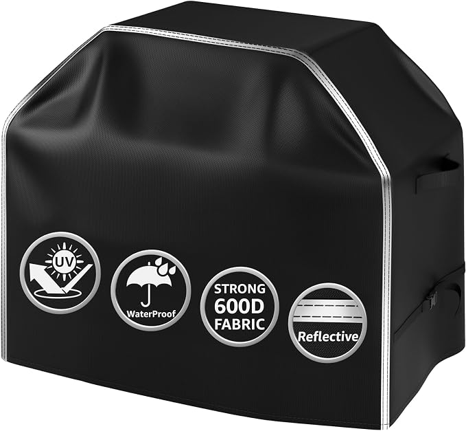 BOLUO Large 60 inch Grill Cover for Outdoor Grill Heavy Duty Waterproof, 600D BBQ Grill Cover Outside, Barbecue Grill Cover UV & Fade Resistant, Gas Grill Covers for Weber, Nexgrill