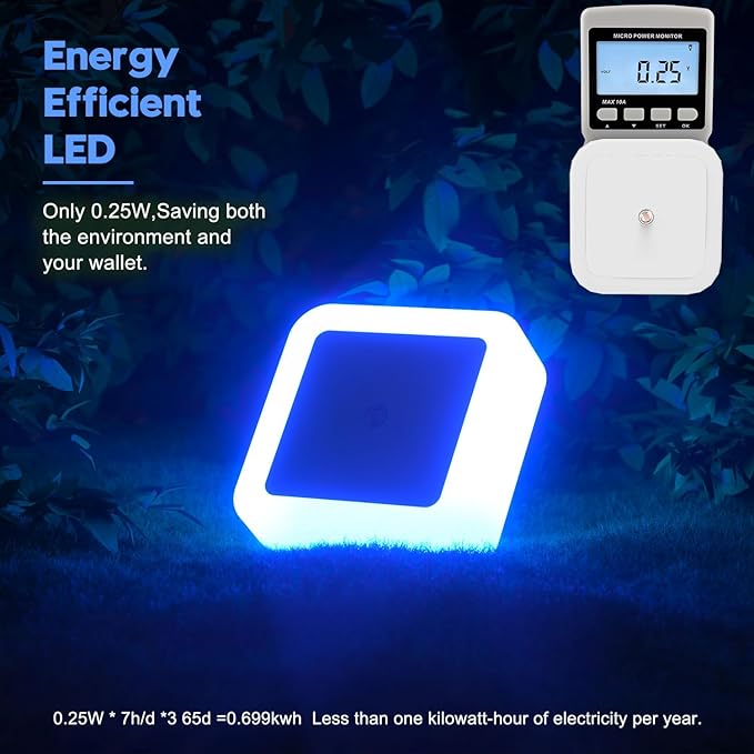 Sujeet Blue Night Light 4 Pack, Night Lights Plug into Wall 4-Pack, Nightlight