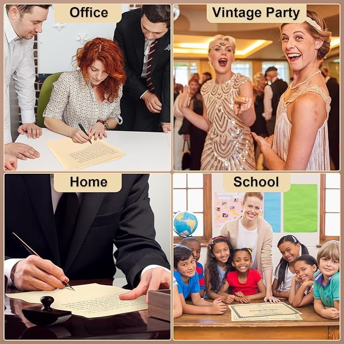 Epakh 300 Pcs Old Age Parchment Paper 8.5 x 11 Inch Standard Letter Vintage Colored Old Parchment Double Side Printing Paper (Light Beige)