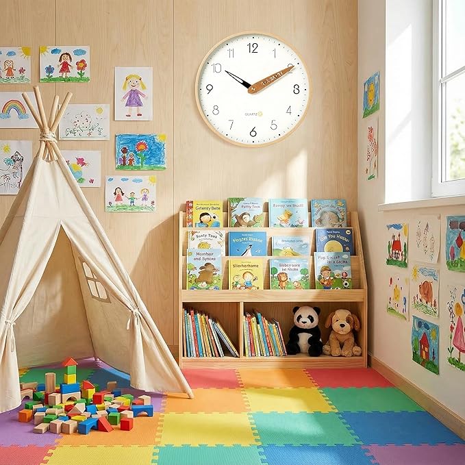 Topkey 12 Inch Silent Wall Clock