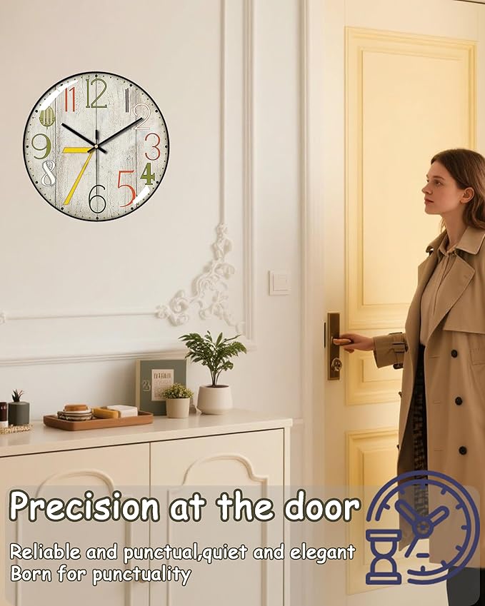 Decorative Wall Clocks Batterys Operated, Retro Wall Clock