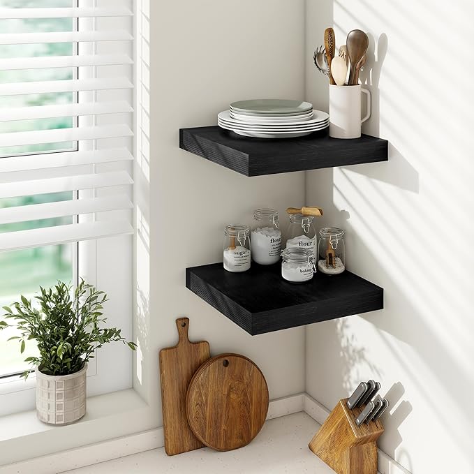 Vivelove 2" Thick Floating Shelves