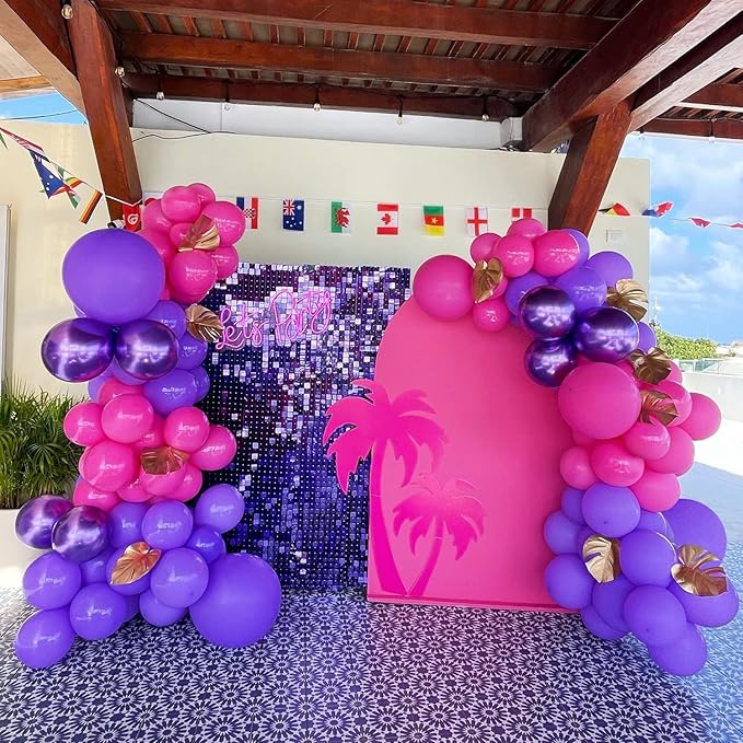 COKAOBE Purple Shimmer Wall Backdrop, Photo Backdrops