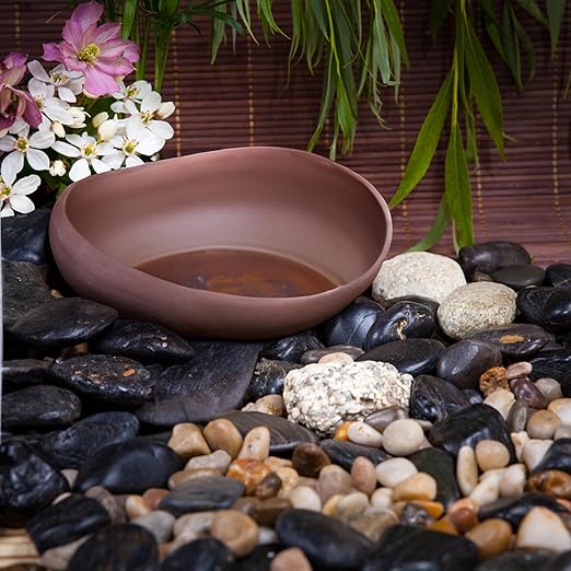 40lbs Black Pebbles for Landscaping, 1-2Inch Natural River Rocks for Aquarium, High Polished Decorative Stones for Vase Filler Fish Tank Gardening