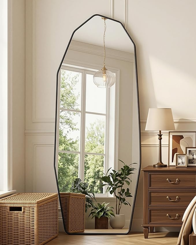 Antok Full Length Mirror, Free Standing Wall Mounted or Leaning Full Body Mirror