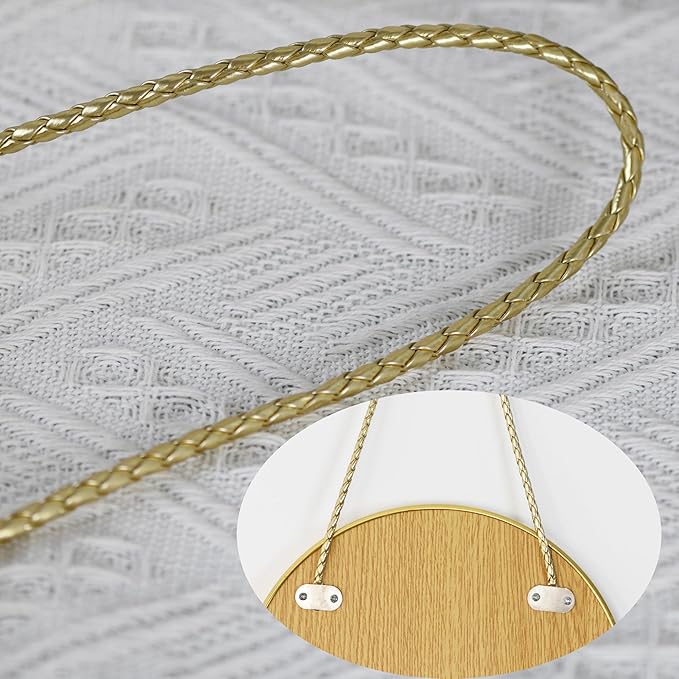 Oval Wall Mirror with Lanyard, High Definition Bathroom Mirror