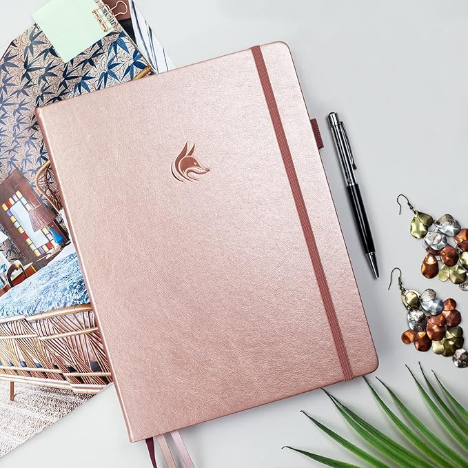 Clever Fox Planner Pro Premium – Luxurious Weekly & Monthly Planner with Budget Organizer for Productivity & Goals, Undated, A4 (Rose Gold)