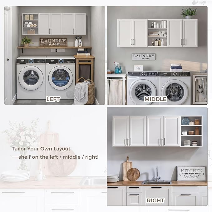 FIMELLO 62.8 ''W X 11''D X 21.7''H Wall Cabinets
