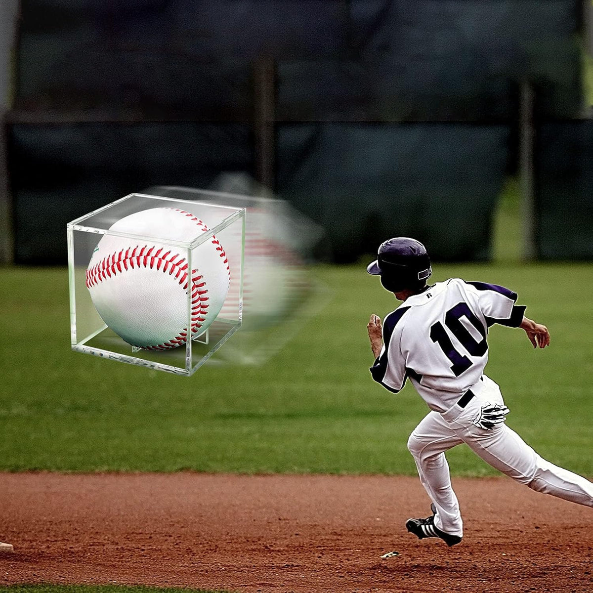 Skiennix Baseball Display Case - UV Protected Acrylic Holder for Official Size Baseballs | 2 Pack
