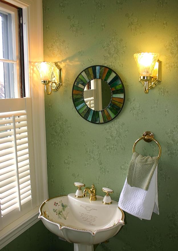 Erfoni 197"x17.7" Green Thicken Floral Embossed Wall Paper Pure Green Peel and