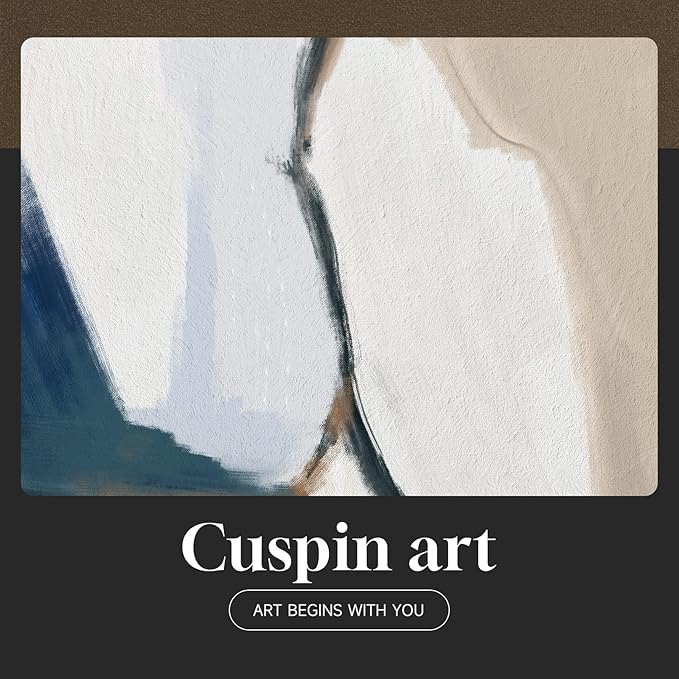 Large Framed Neutral Abstract Wall Art