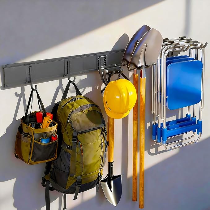 Ultrawall Garden Tool Organizer, 48 Inch Garage Tool Organizer Wall Mount, Heavy Duty Steel Wall Holders for Tools, 400lb Weight Capacity