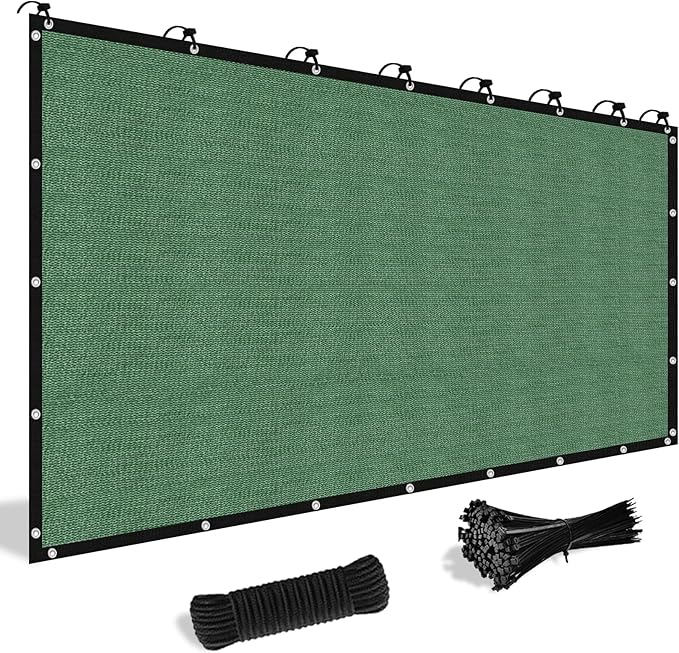 Shade&Beyond Customized Size 10' X 18' Shade Cloth with Grommets, 90% UV Protection UV Protection Mesh Tarp Sun Screens for Patio GN04, Green