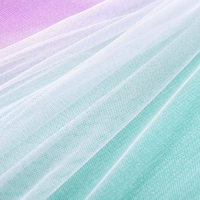 XiDi Curtains for Bedroom Decor, Rainbow Pink Purple Green 34/79/1