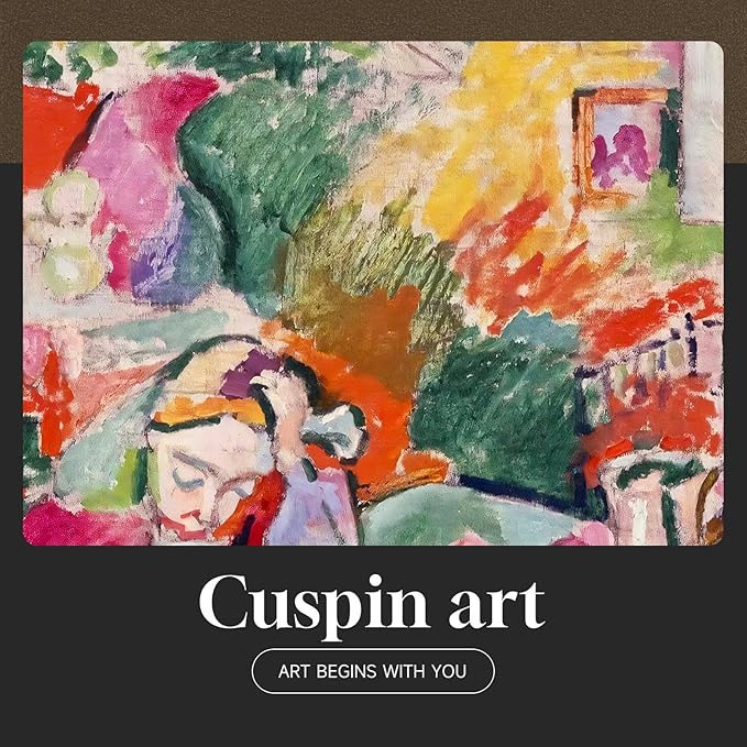 Framed Matisse Wall Art Set of 4, Colorful Abstract Landscape Wall Painting