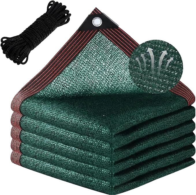 Sun Shade Sail 4.5' x 38' Dark Green Rectangle Canopy Sail Shade Cover UV Block Permeable Sunshade Outdoor for Patio Backyard (We Make Custom Size)