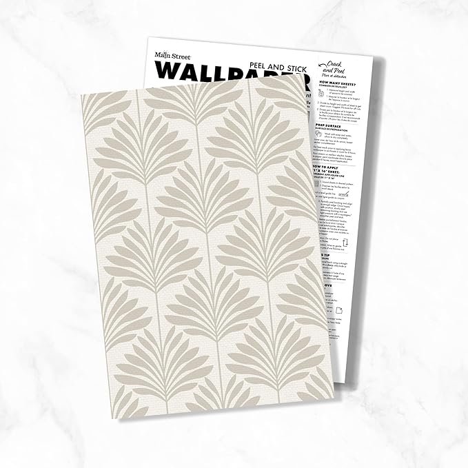 Main Street Peel and Stick Wallpaper Eco-Friendly Sheets 12 Pack, 11 X 16 Inch