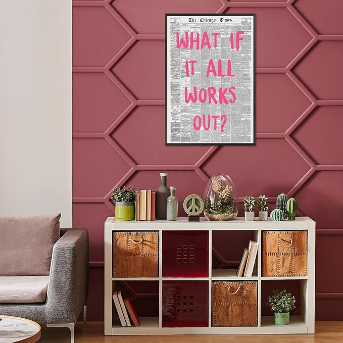 Liyark Retro Trendy Newspaper Canvas Wall Art