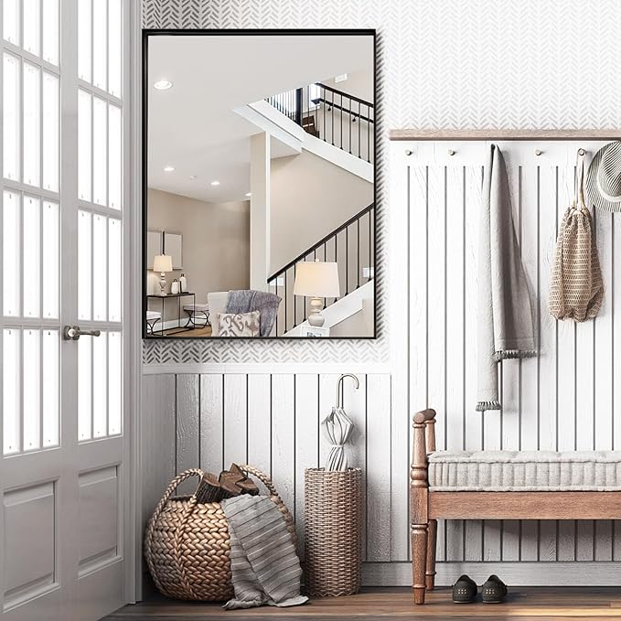 48”x 36” Black Bathroom Mirrors