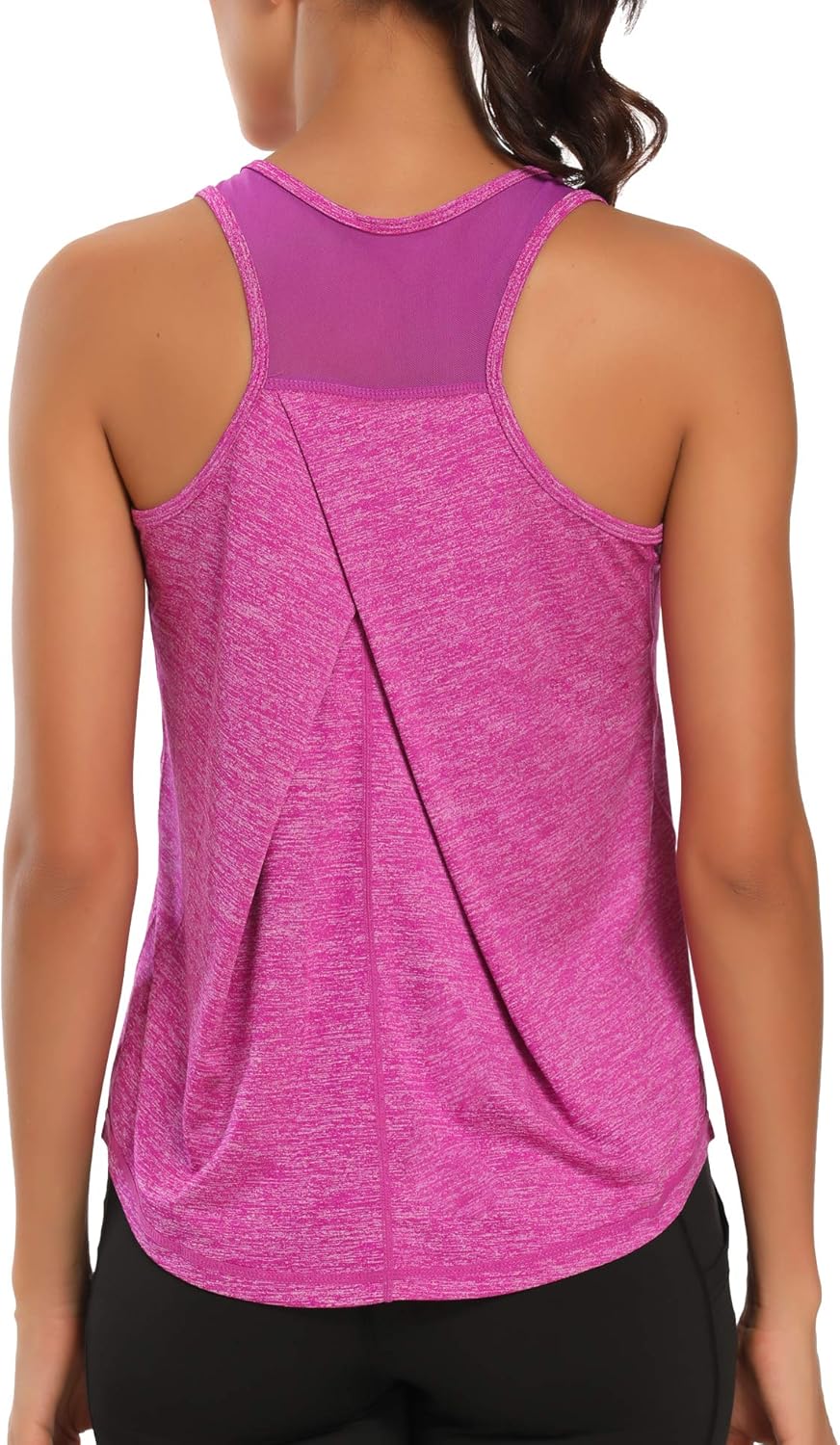 Aeuui Women's Racerback Tank Top - Breathable Yoga Shirt for Gym & Running | Comfortable Fit